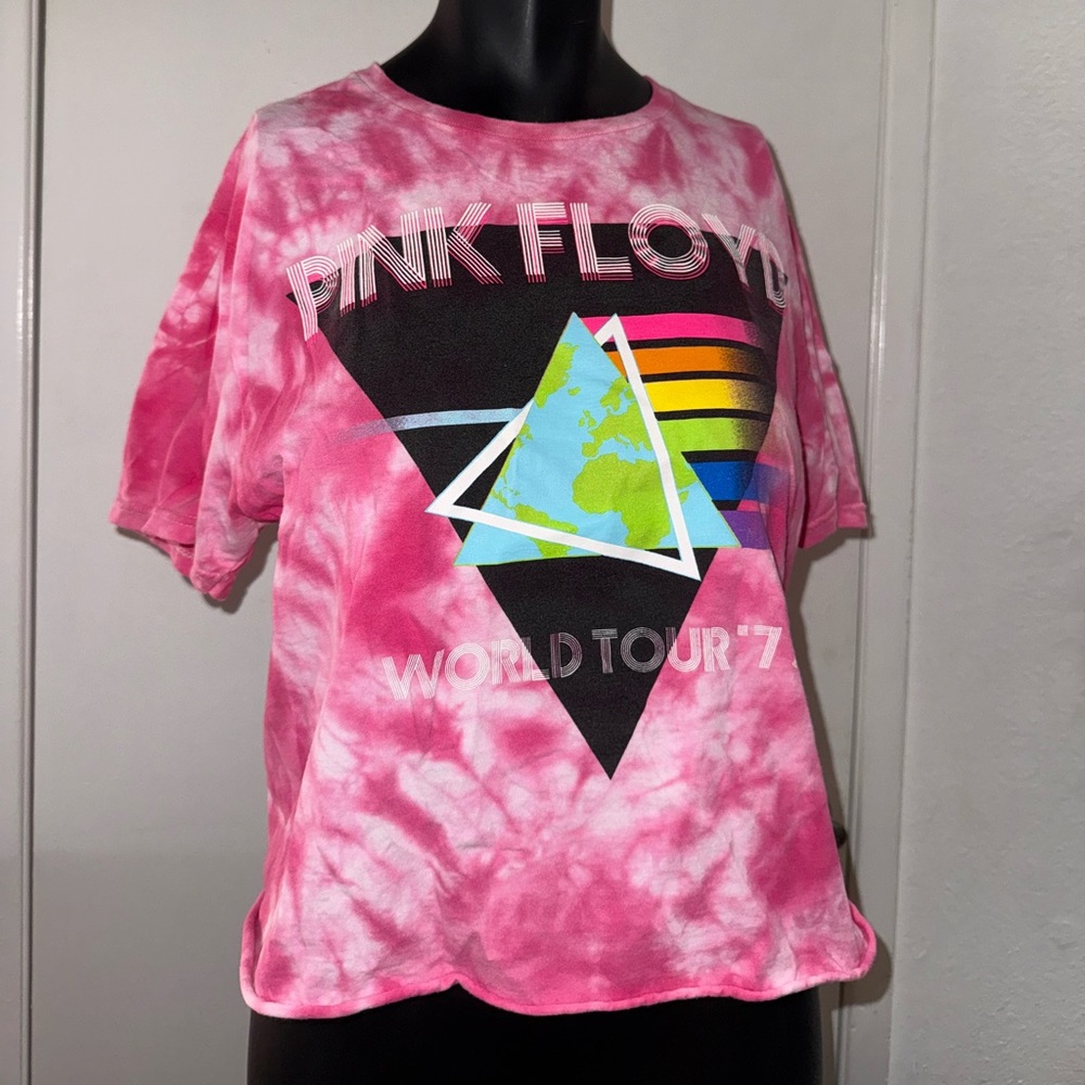 Pink Floyd Pink Short Sleeve Tie-Dye Tee